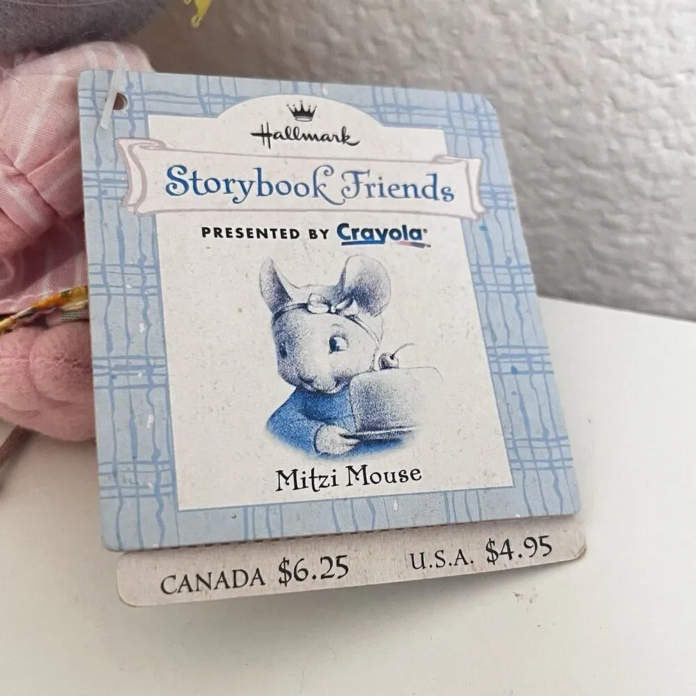Vintage Hallmark Crayola Storybook Friends Mitzi Mouse w/Tags 4